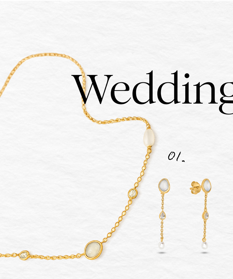 Modern Elegance Quartz & Pearl Necklace & Earrings Set (Gold)