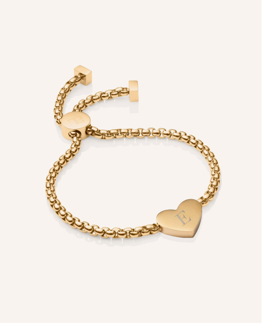 Initial Heart Bracelet (Gold)