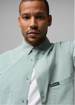 Man wearing a button-up shirt