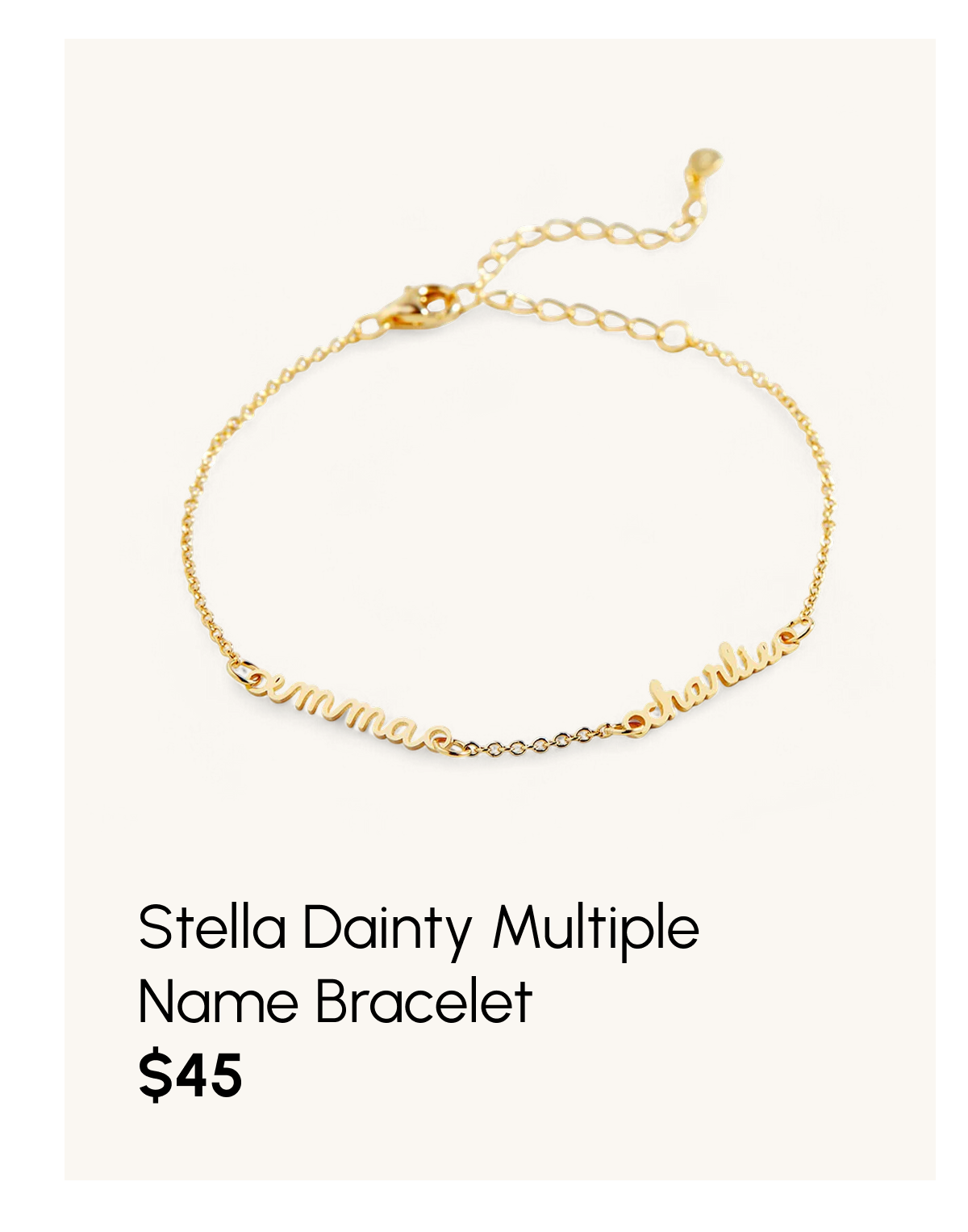 Stella Dainty Multiple Name Bracelet