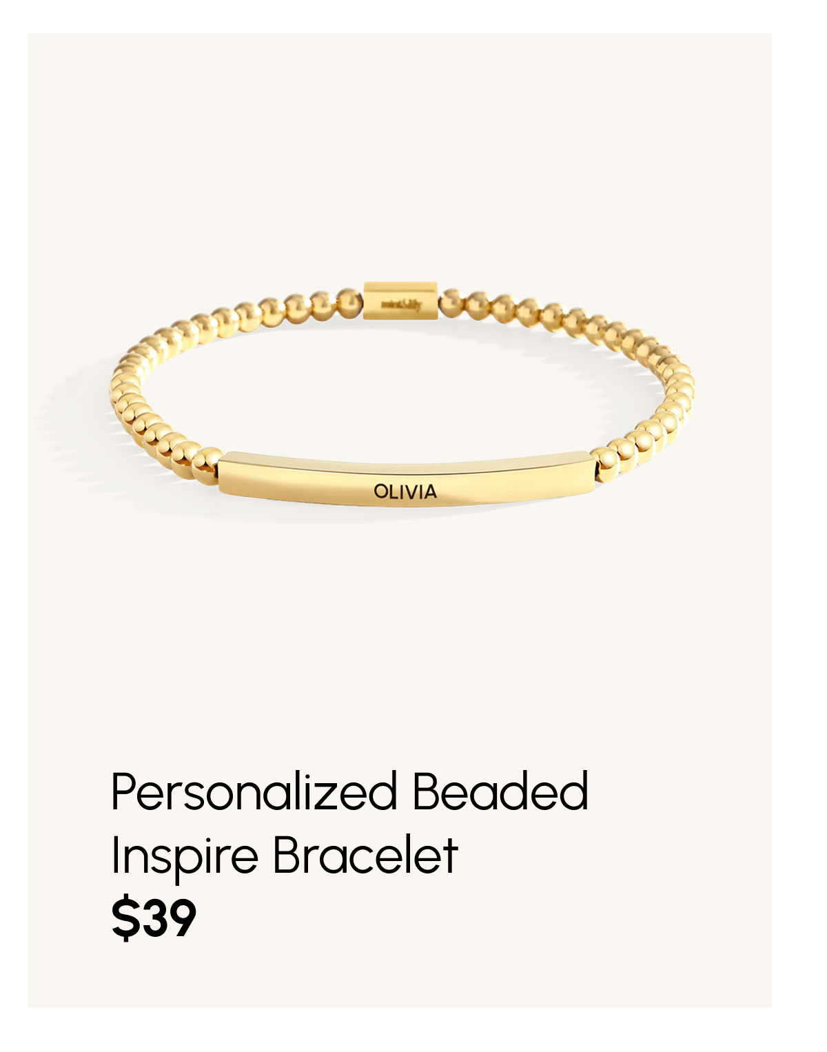 Personalized Beaded Inspire Bracelet