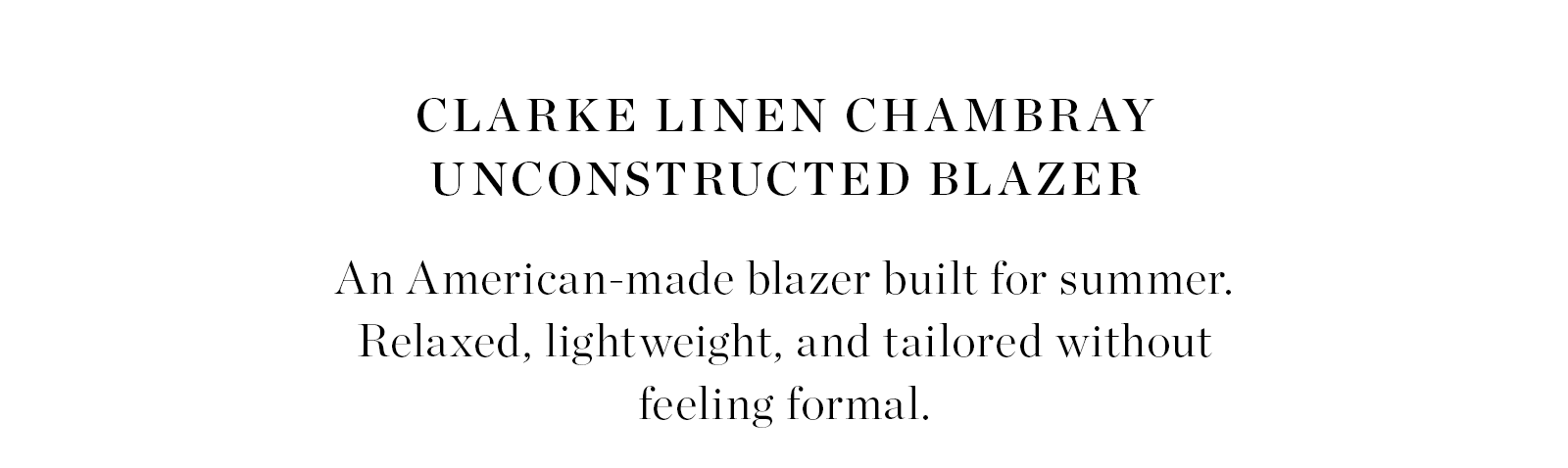 Shop Clarke Linen Chambray Unconstructed Blazer