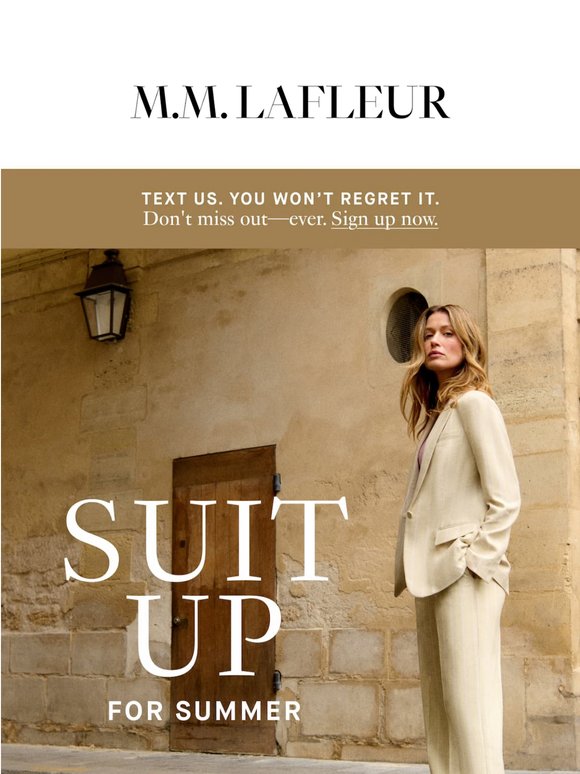 *Introducing* Summer Stripe Suiting