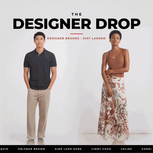 The Designer Drop just landed at Century 21 NYC. Aimé Leon Dore, Jimmy Choo, Bruno Magli, Celine, Ganni, Orlebar Brown and more, up to 70% off retail.