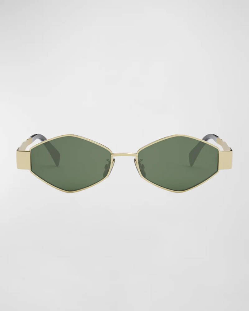 Celine Metal Triomphe Geometric Gold sunglasses at Century 21 NYC
