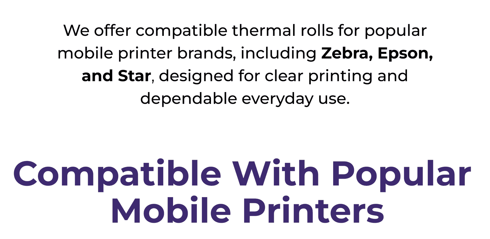 Mobile Thermal Paper Rolls