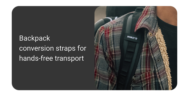 Backpack conversion straps for hands-free transport