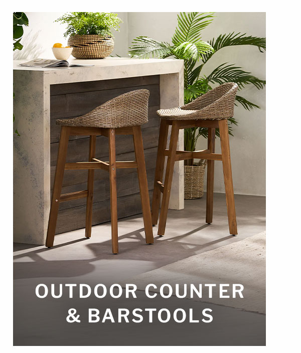 Outdoor counter and bar stool 