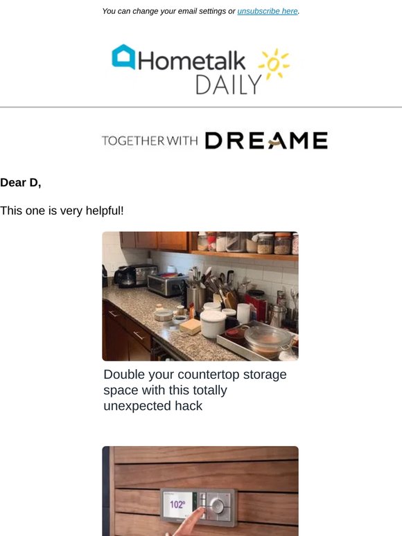 No more countertop clutter!