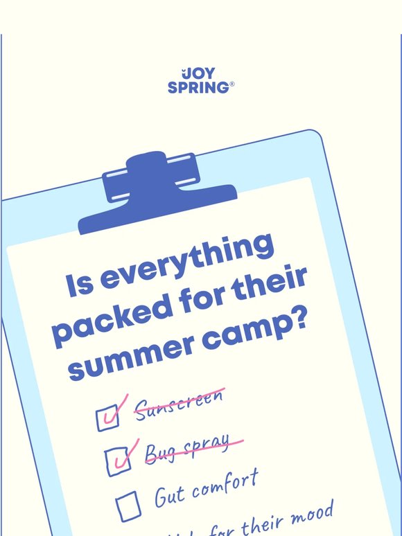 Is their backpack actually ready for camp?