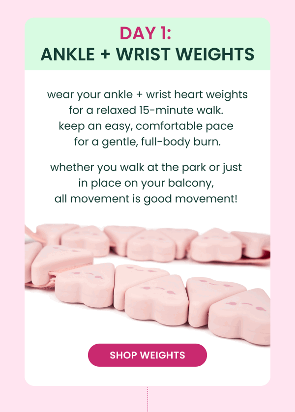 Ankle + Wrist Heart Weights
