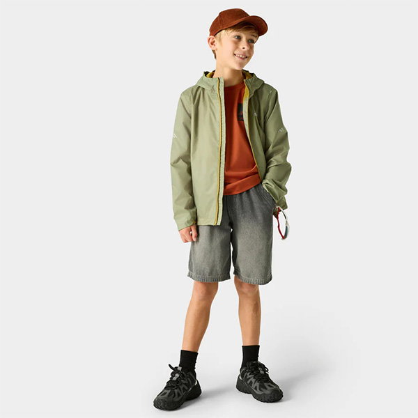 Regatta Kids’ Lever Waterproof Shell Jacket Sage Green