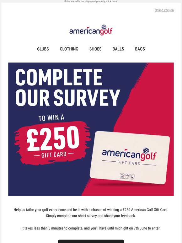 Win a £250 AG gift card