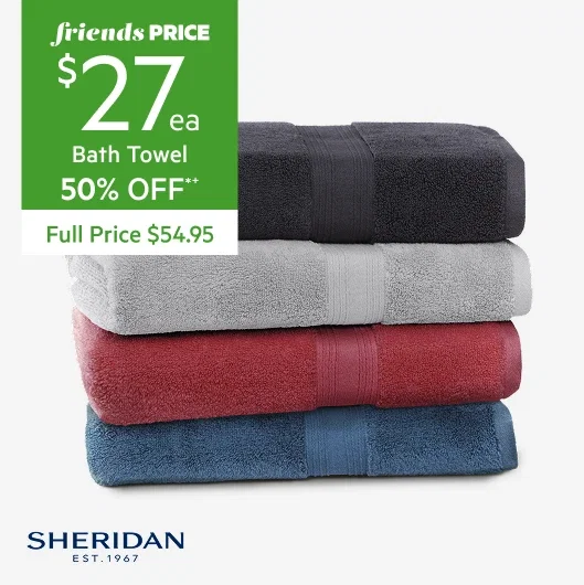 sheridan quick dry luxury bath towel