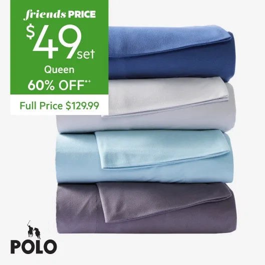 polo micro flannel sheet set