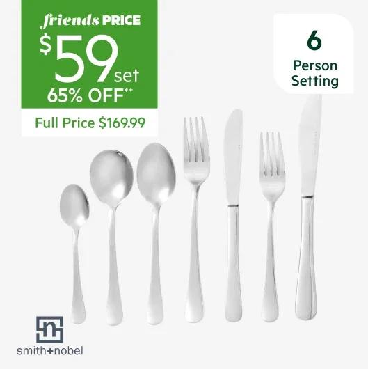 smith+nobel preston 42pc cutlery set
