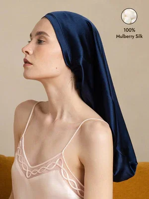 Image of 100% Mulberry Silk Elegant Bonnet for Long Hair