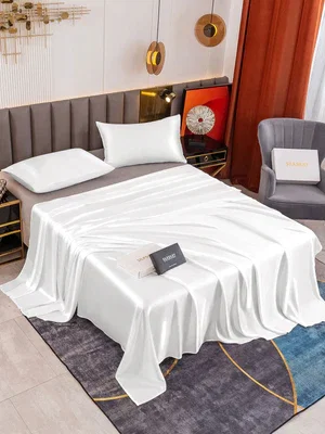 Image of 19Momme 3Pcs Silk Set Flat Sheet+2x Pillowcases