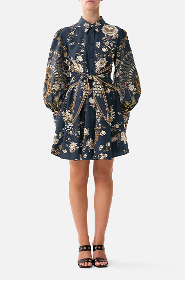 SHORT WAIST TIE SHIRT DRESS | FLAMENCO FOLKLORE