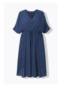 Maxikleid, A-Linie, V-Ausschnitt, Halbarm