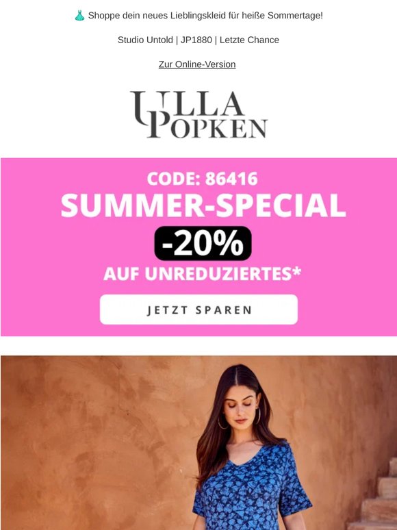 Sommer im Anflug: -20% auf unreduziertes sichern!🌞