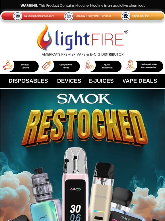 📦 Inventory Update: SMOK Devices Just Restocked — Place Your Order