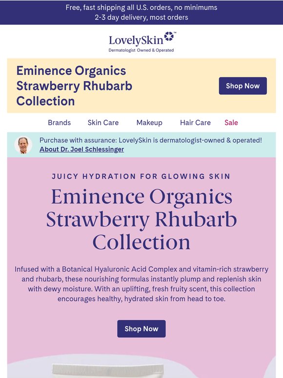🍓 Eminence Organics Strawberry Rhubarb Collection for sweet summer skin