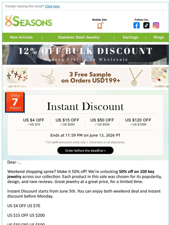 [Discount] Weekend Deal + Instant Discount!
