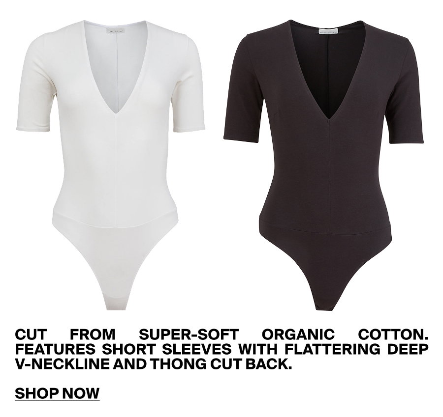 The Organic Cotton Deep V Bodysuit