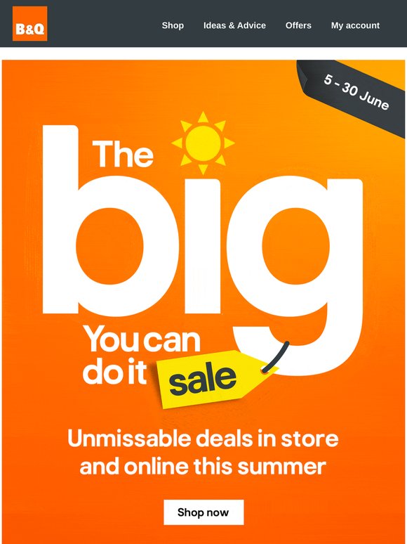 The Big You Can Do It sale is back!