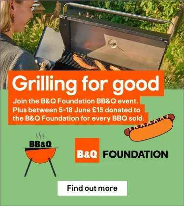 Grilling for good. Join the B&Q foundation BB&Q event. Find out more