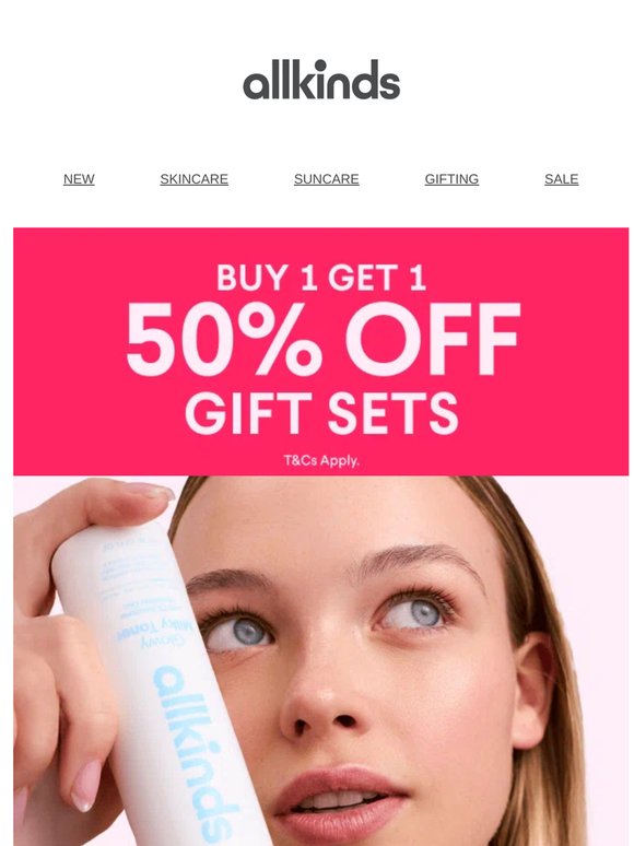 50% off your second skincare set
