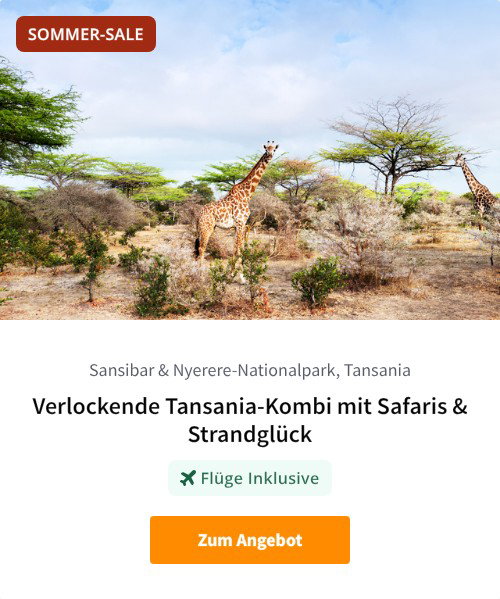 Verlockende Tansania-Kombi mit Safaris &amp; Strandglück