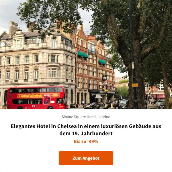 Elegantes Hotel in Chelsea in einem luxuriösen Gebäude aus dem 19. Jahrhundert
