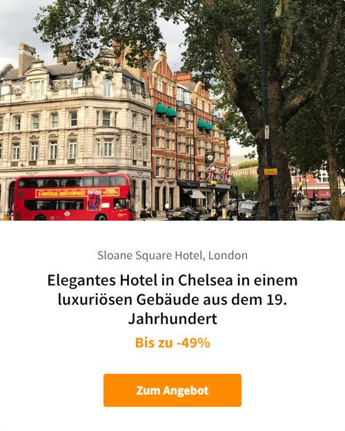 Elegantes Hotel in Chelsea in einem luxuriösen Gebäude aus dem 19. Jahrhundert