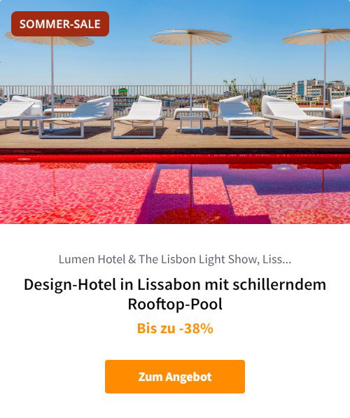 Design-Hotel in Lissabon mit schillerndem Rooftop-Pool