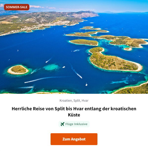 Herrliche Reise von Split bis Hvar entlang der kroatischen Küste
