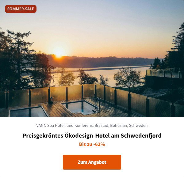 Preisgekröntes Ökodesign-Hotel am Schwedenfjord