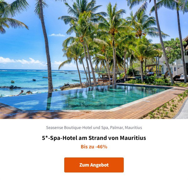 5*-Spa-Hotel am Strand von Mauritius