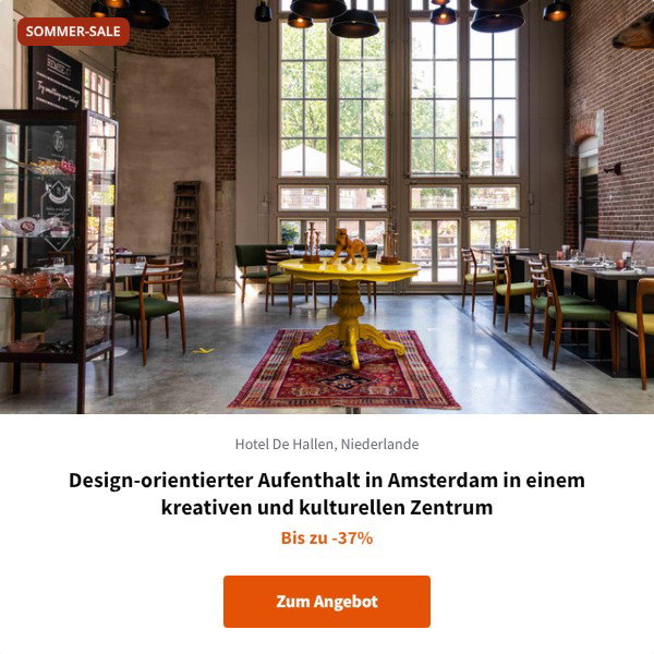 Design-orientierter Aufenthalt in Amsterdam in einem kreativen und kulturellen Zentrum