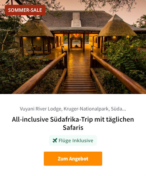 All-inclusive Südafrika-Trip mit täglichen Safaris