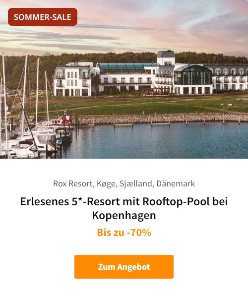 Erlesenes 5*-Resort mit Rooftop-Pool bei Kopenhagen