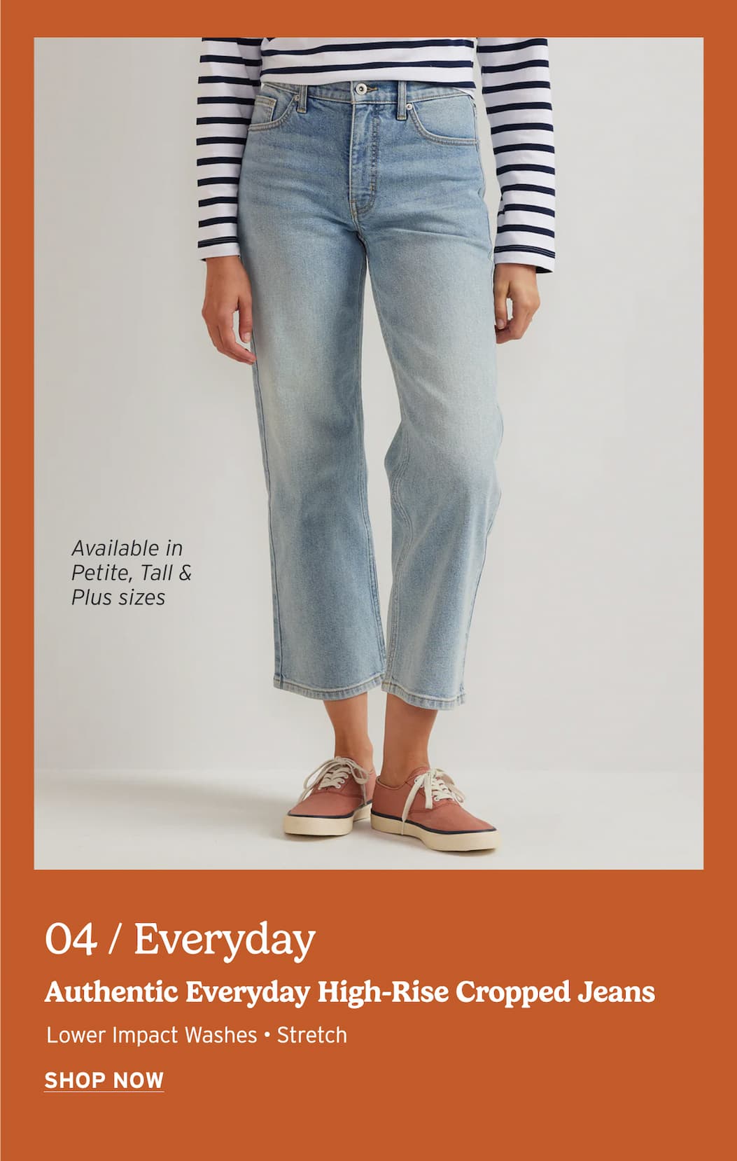 Women's Authentic Everyday High-Rise Cropped Jeans