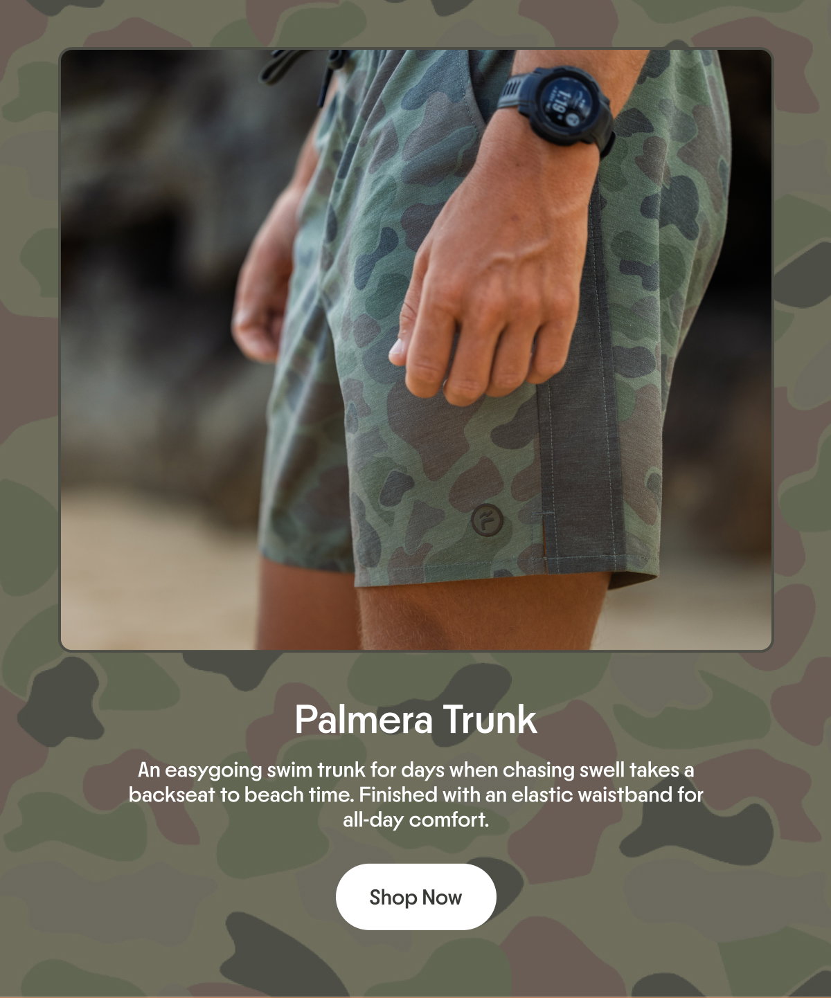  Shop Men's Palmera Trunk in NEW Vintage Camo Oil Green