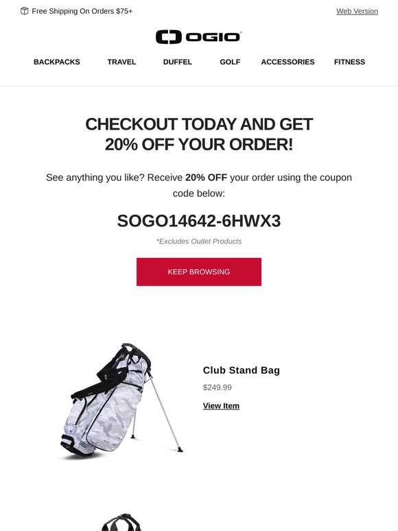 Did You See Something You Liked? If So, Take 20% Off.