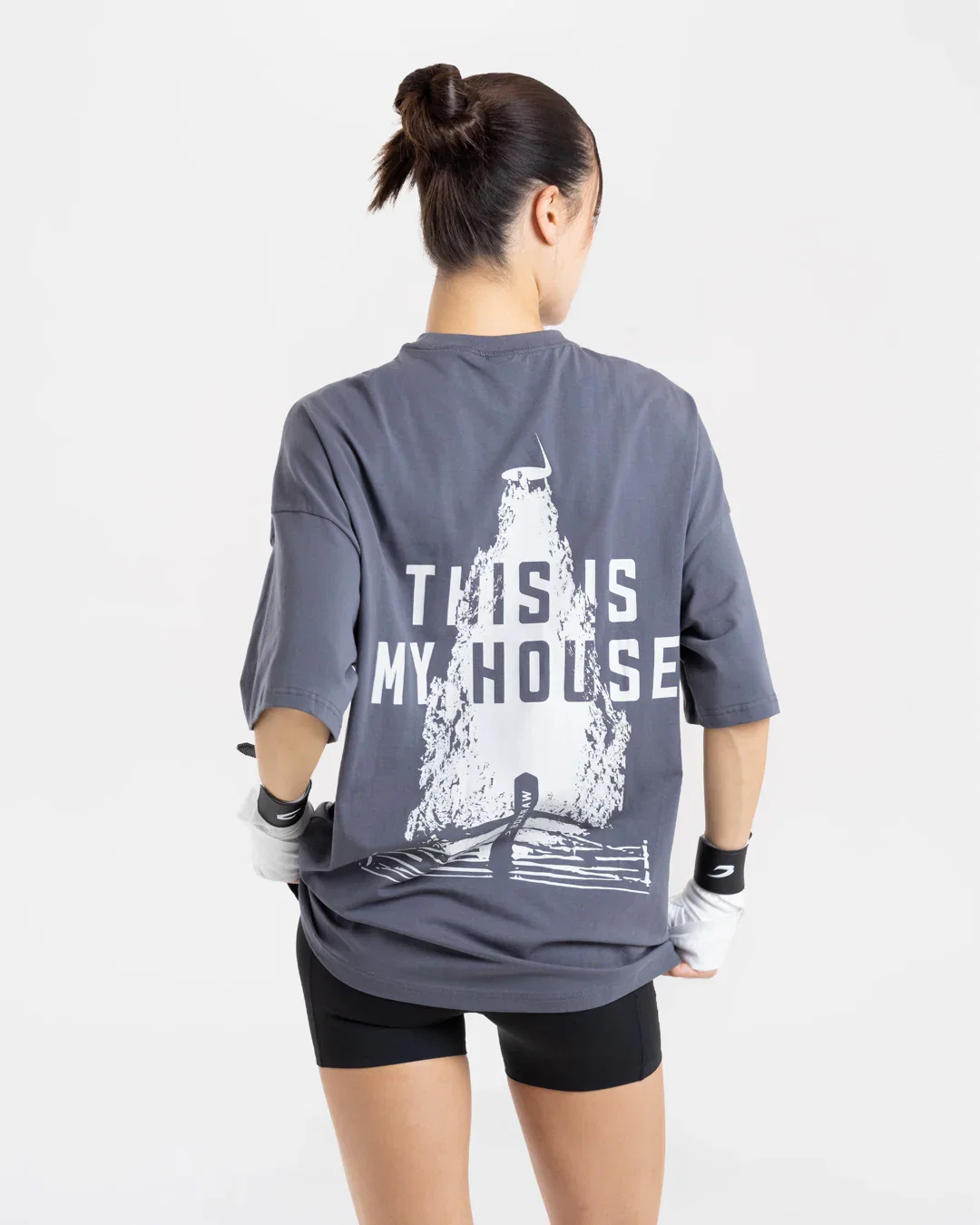 Image of This Is My House Oversized T-Shirt - Charcoal