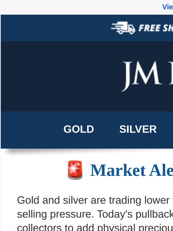 📉 Spot Prices Fall + Last Call Bullion Deals