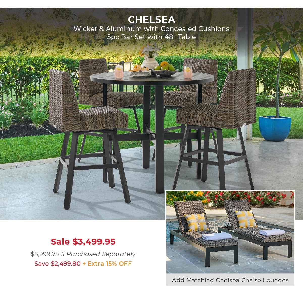 Chelsea 5pc bar set 