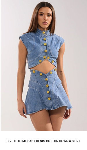 GIVE IT TO ME BABY DENIM MINI SKIRT