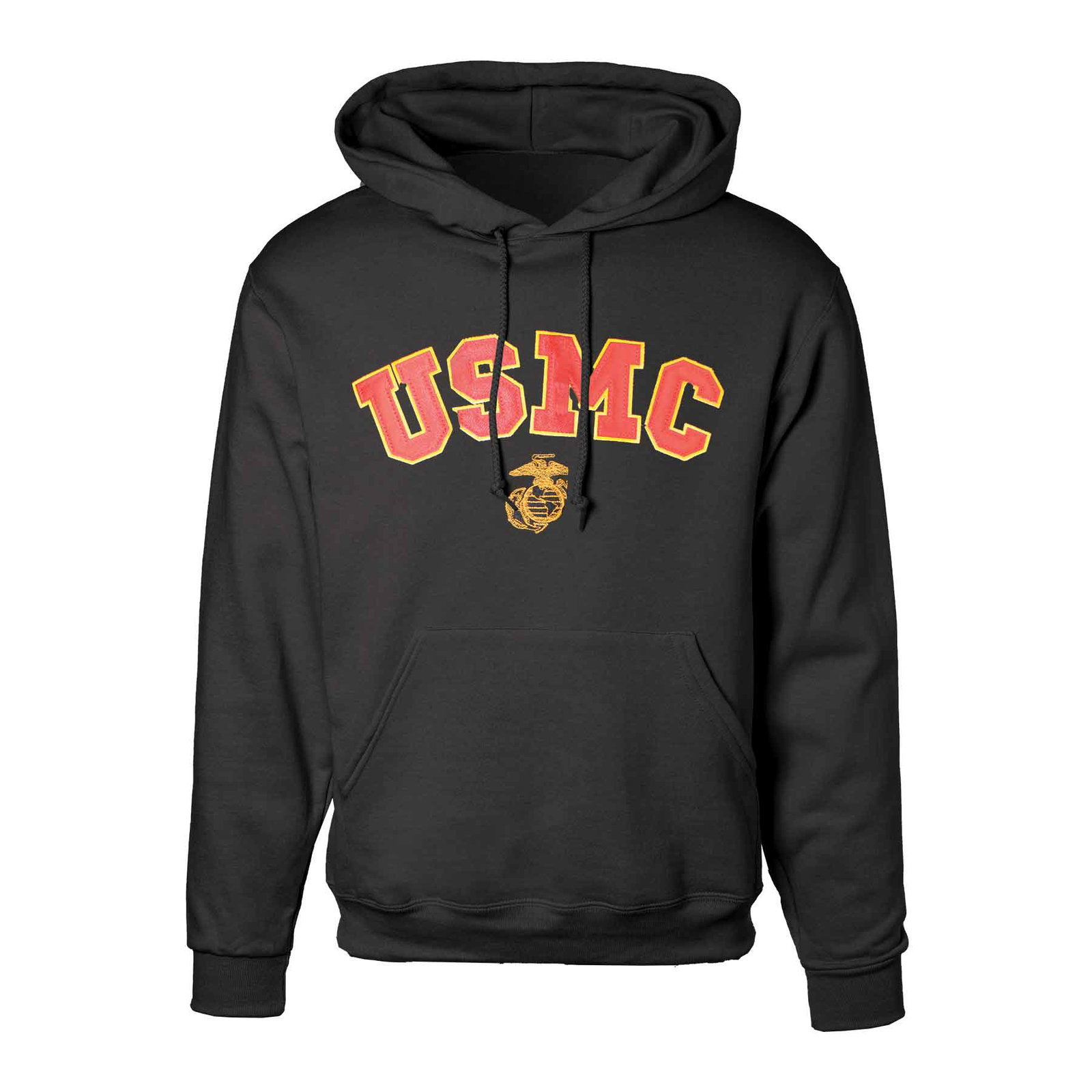 Image of USMC Appliqued Black Hoodie
